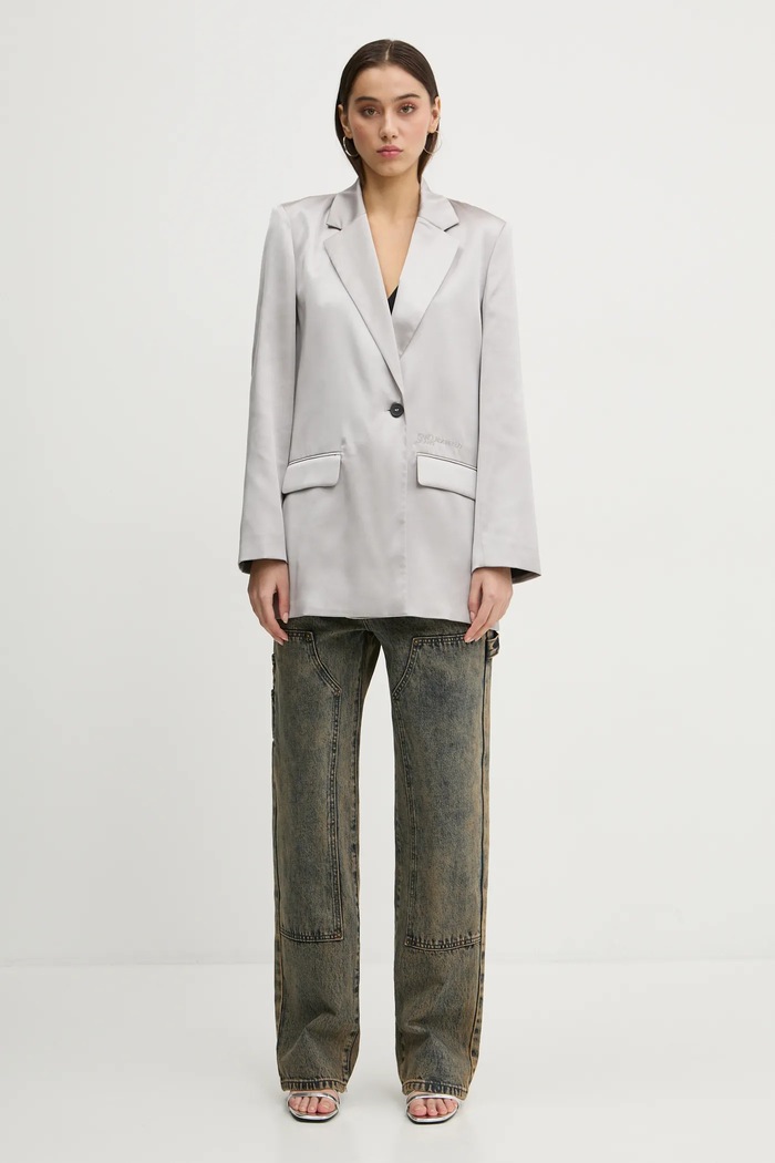 Karl Lagerfeld Jeans marynarka A1W14041 szary SS25
