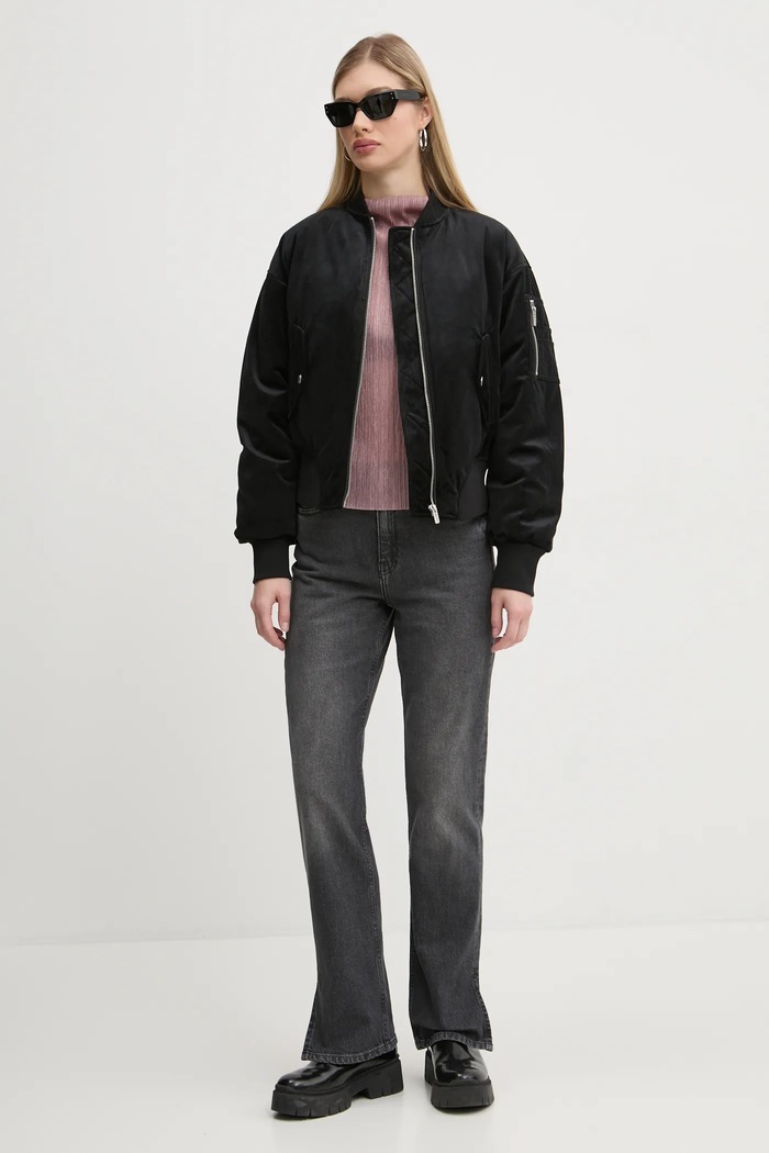 Karl Lagerfeld Jeans Kurtka bomber A1W15010 czarny SS25
