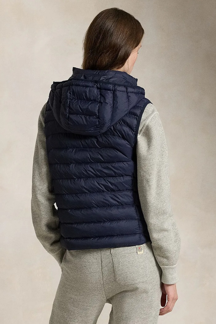 Polo Ralph Lauren bezrękawnik z kapturem damski 211958935 granatowy SS26