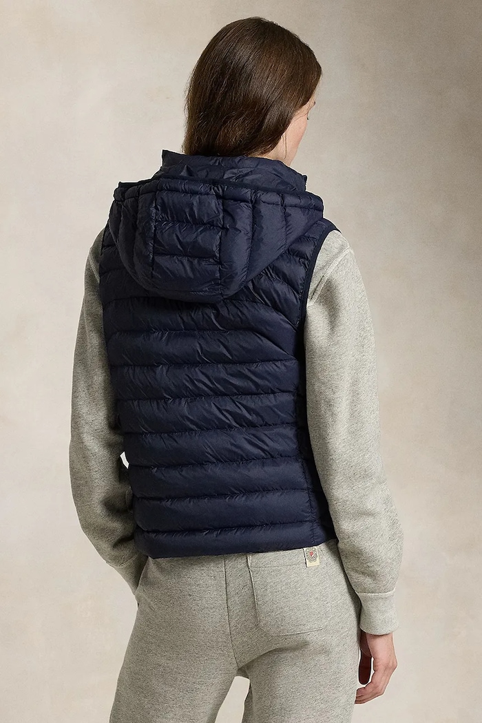 Polo Ralph Lauren bezrękawnik z kapturem damski 211958935 granatowy SS26