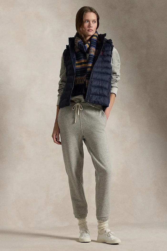 Odzież Polo Ralph Lauren bezrękawnik z kapturem damski 211958935 granatowy