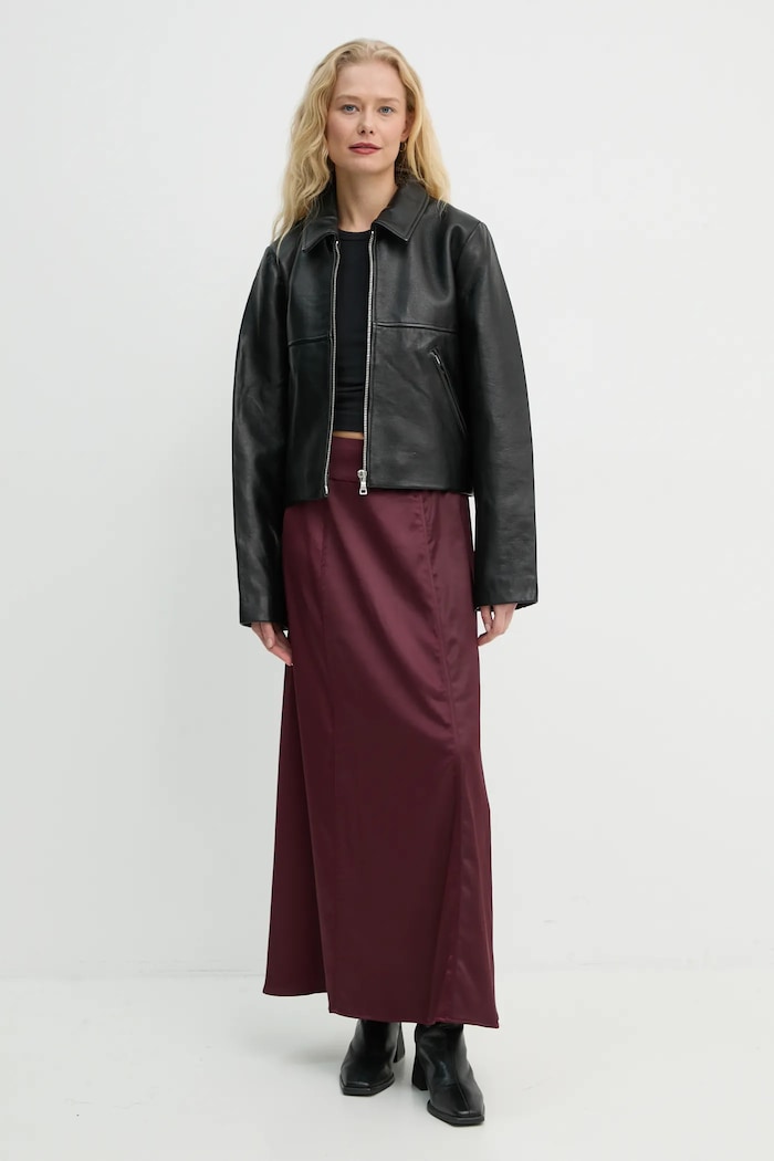 Won Hundred geaca de piele 3350.16020 negru SS25