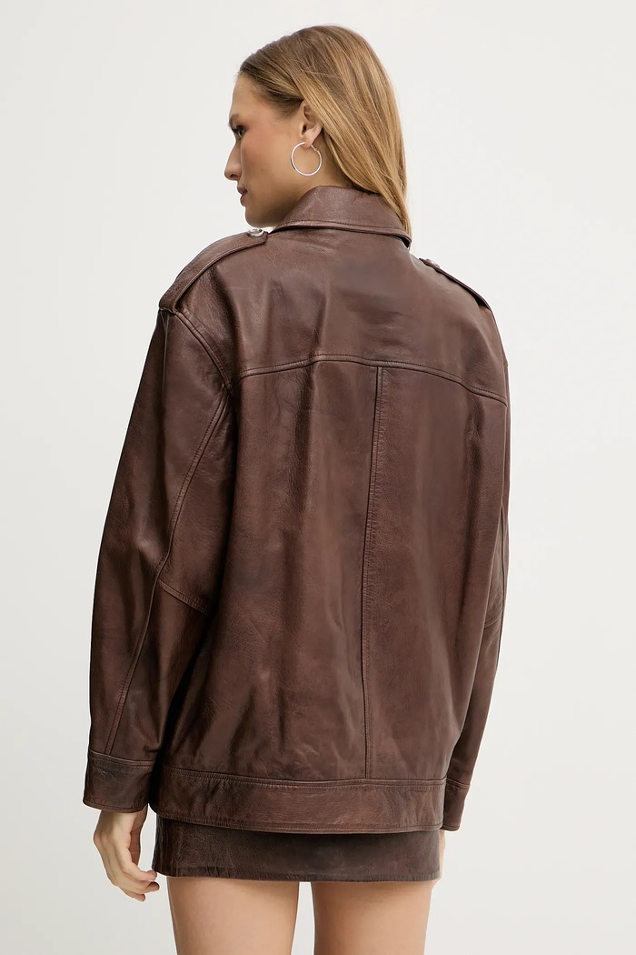 Abbigliamento Pinko giacca in pelle 105012.A2I1 marrone