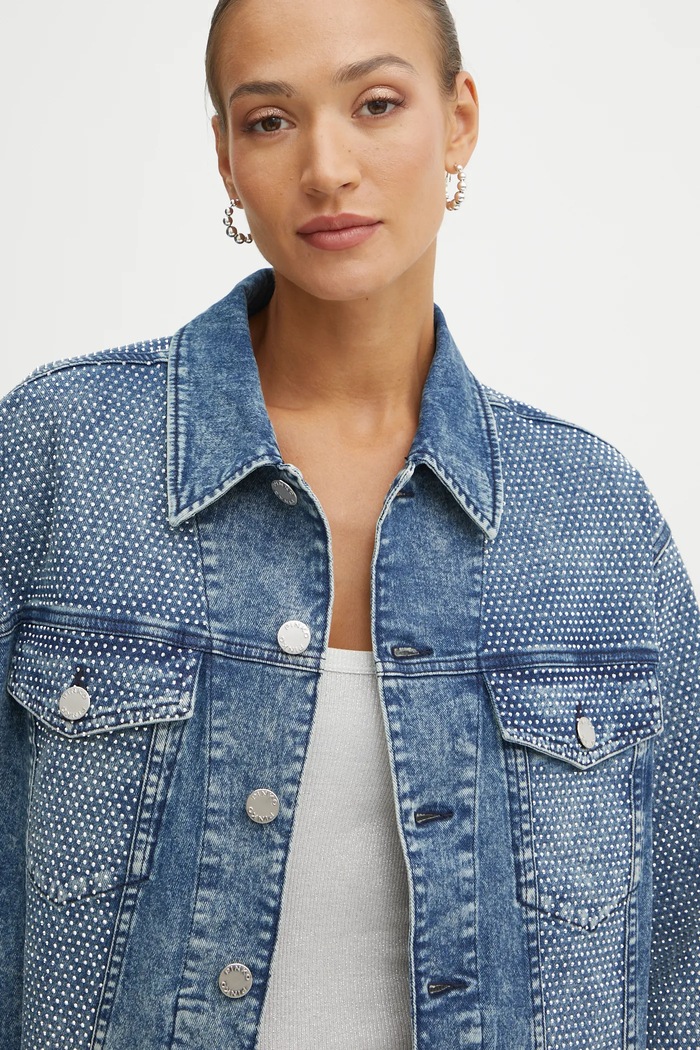 Βαμβακερό μπουφάν Pinko μπλε 104800.A2GI