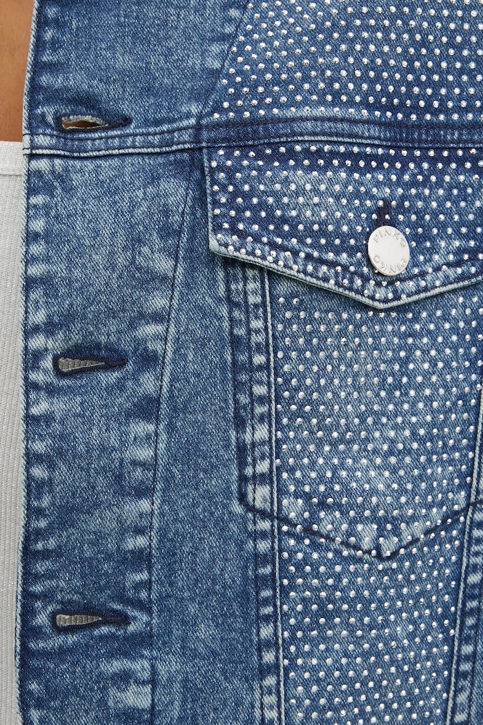 Βαμβακερό μπουφάν Pinko 104800.A2GI μπλε