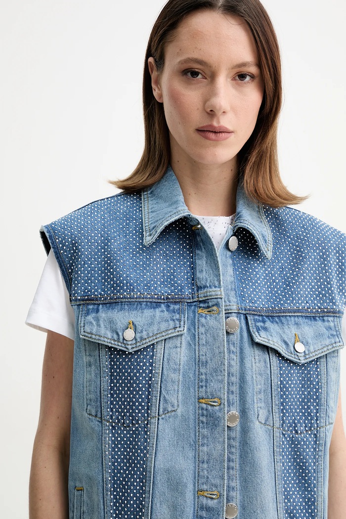 Γιλέκο τζιν Pinko Pinko 104956.A2F7 μπλε