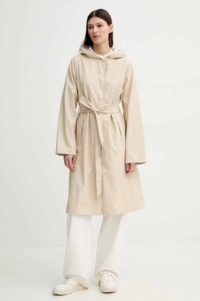 Rains kurtka A-Line Longer W Jacket W3 pozostałe beżowy 12040.26