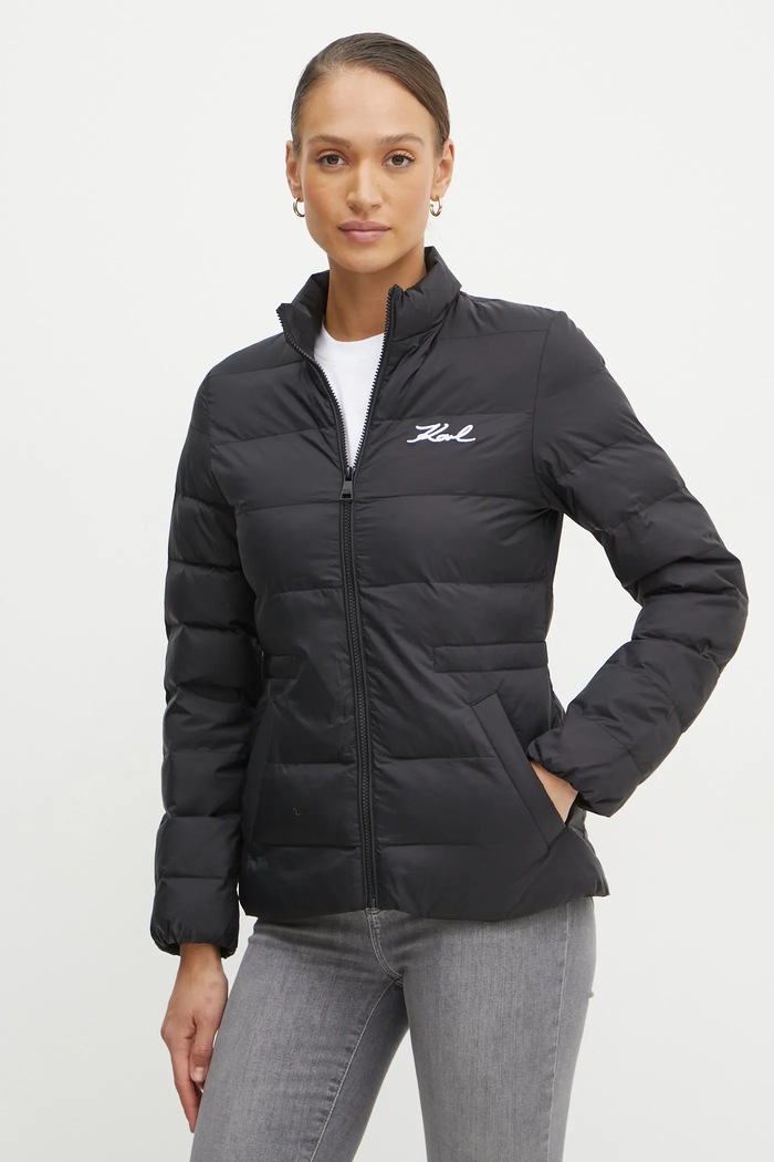 Karl Lagerfeld kurtka bez kaptura czarny 246W1513
