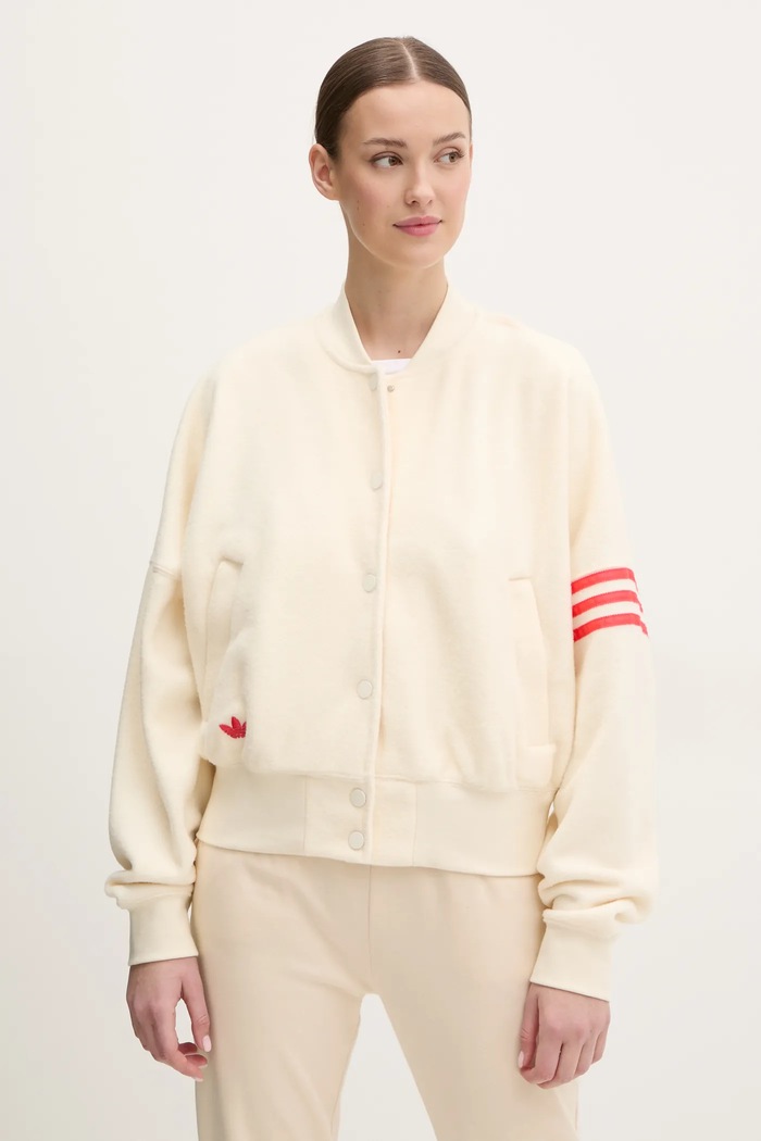 adidas Originals Μπουφάν bomber adidas Originals NC BOMBER JKT μπεζ JI8523