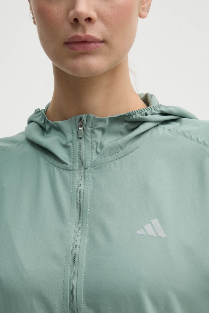Jachetă de alergare Run It adidas Performance verde JD2344