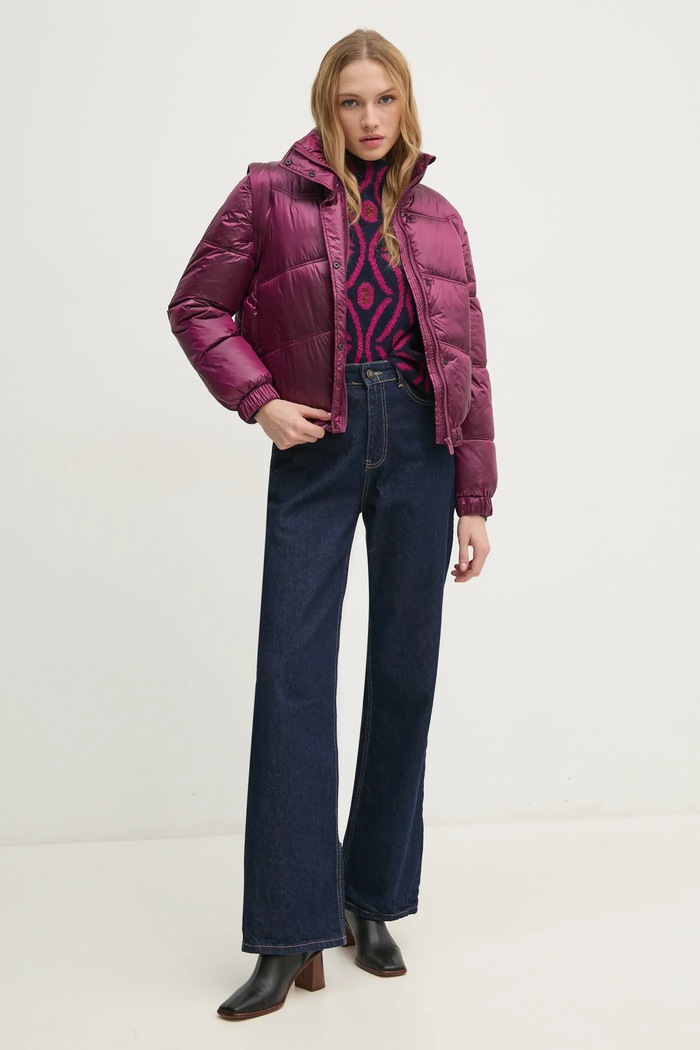 Μπουφάν Pepe Jeans FLORA PL402492 μωβ SS25