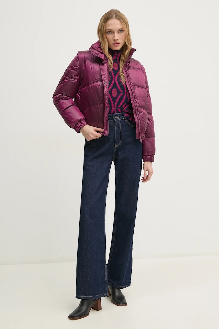 Μπουφάν Pepe Jeans FLORA PL402492 μωβ SS25