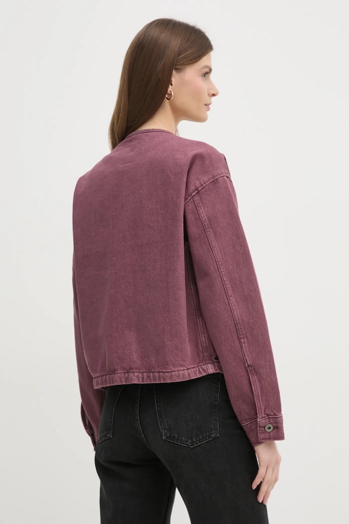Odzież Pepe Jeans kurtka jeansowa DAENA BERRY PL402525 różowy