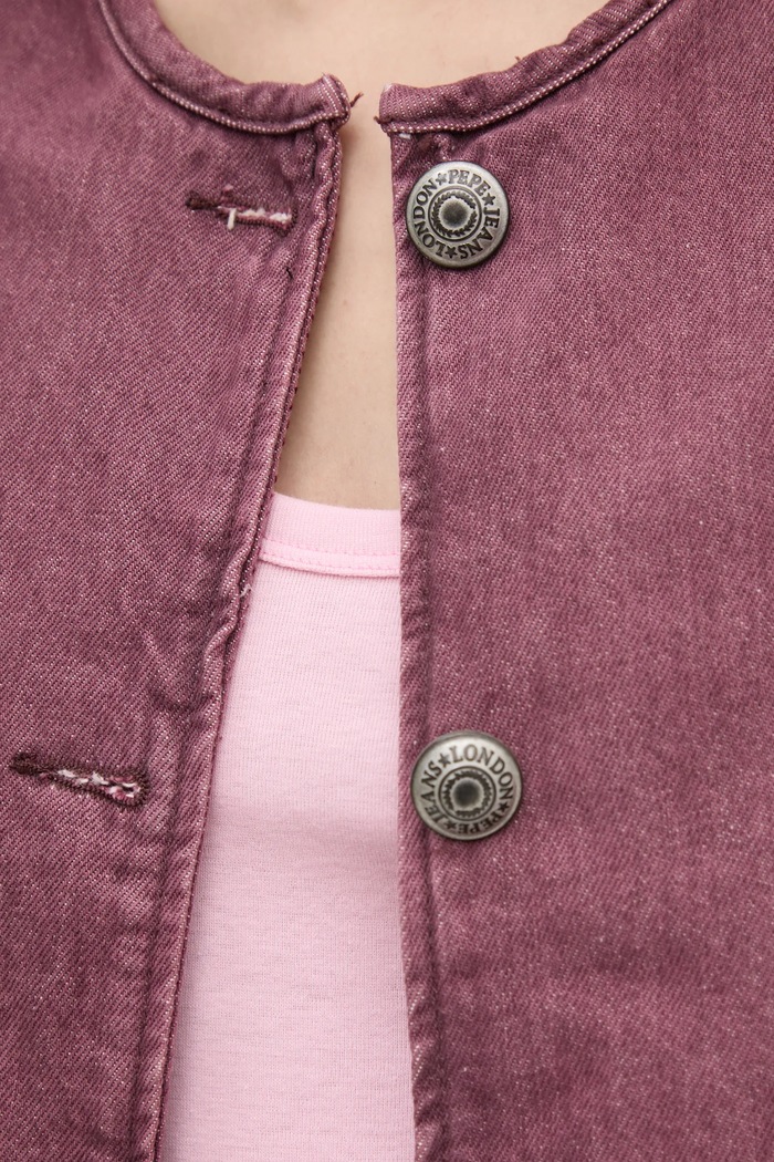 Pepe Jeans kurtka jeansowa DAENA BERRY PL402525 różowy
