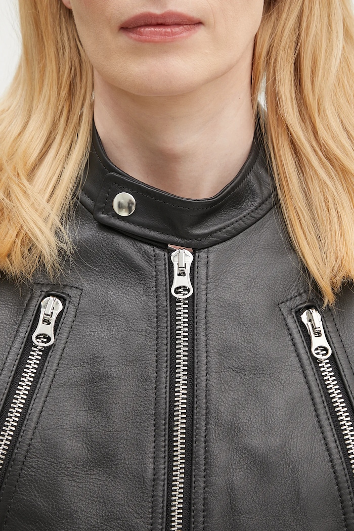 Шкіряна куртка MM6 Maison Margiela S52AM0317