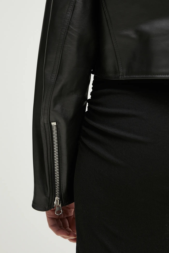 Шкіряна куртка MM6 Maison Margiela S52AM0317