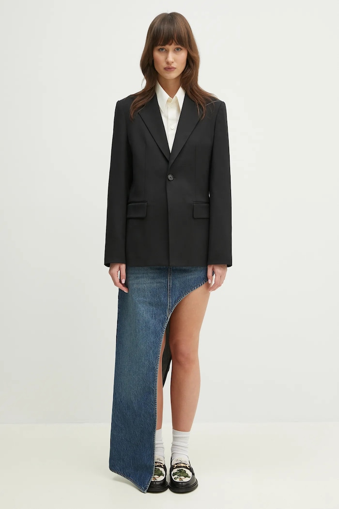 MM6 Maison Margiela marynarka z domieszką wełny S52BN0141