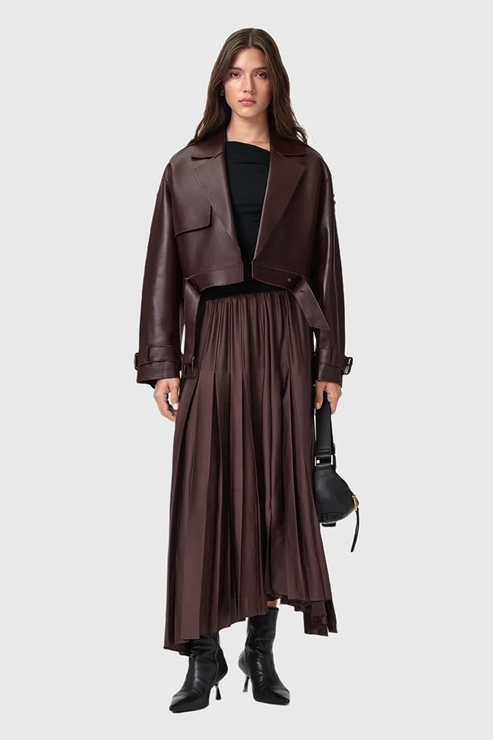 Δερμάτινο μπουφάν AllSaints OPHELIA W045LB
