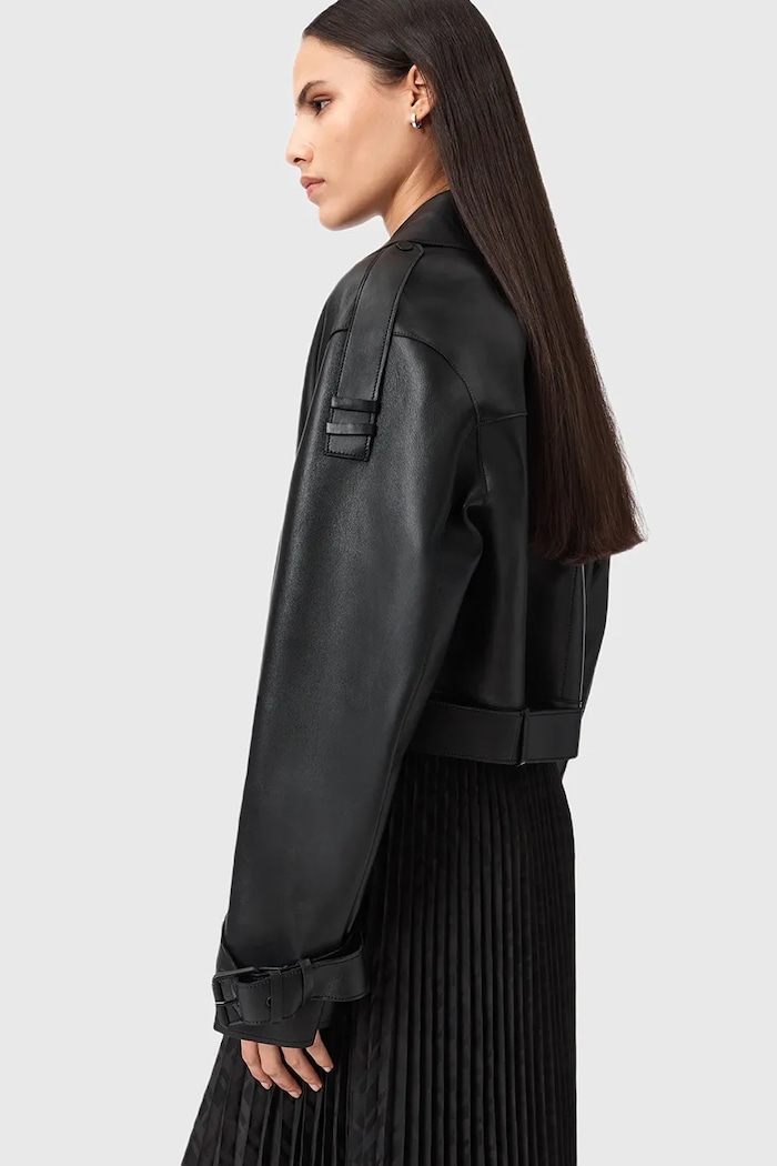AllSaints kurtka skórzana OPHELIA W045LB czarny