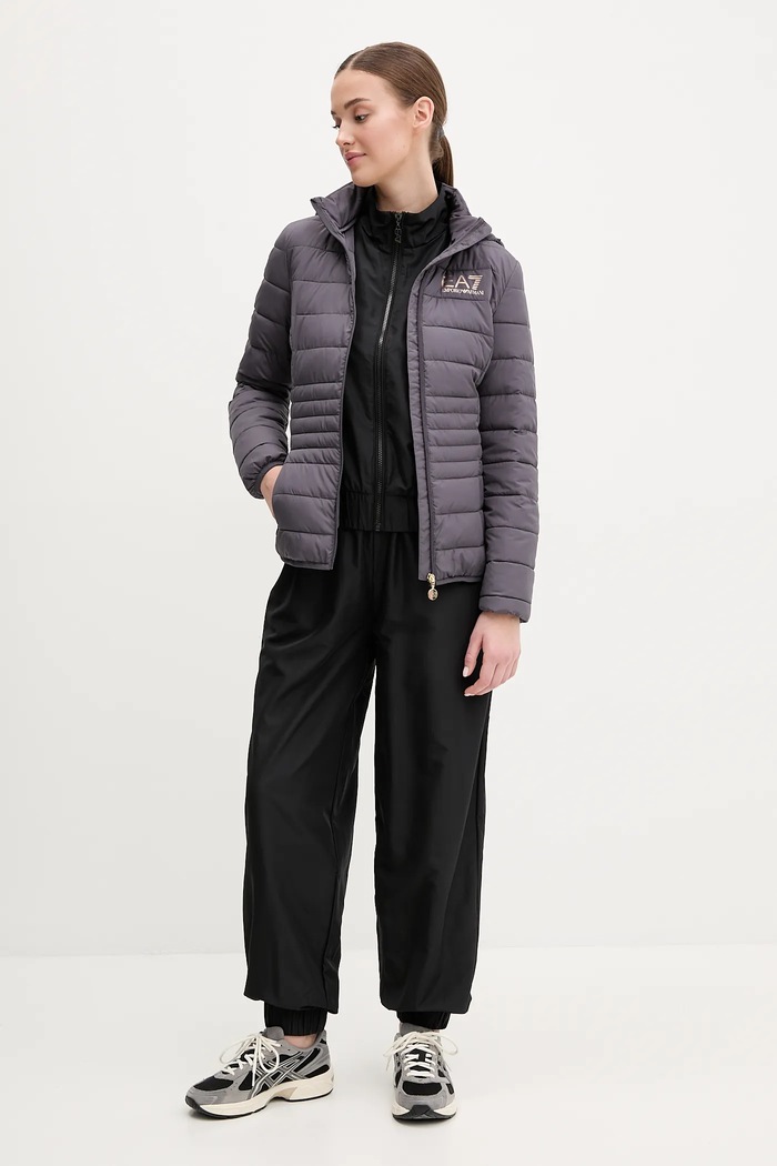 EA7 Emporio Armani bunda dámska TNF8Z.8NTB23 sivá SS26
