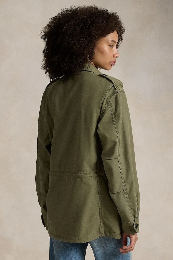 Bombažna jakna Polo Ralph Lauren M51 FLD 211941066 zelena SS26