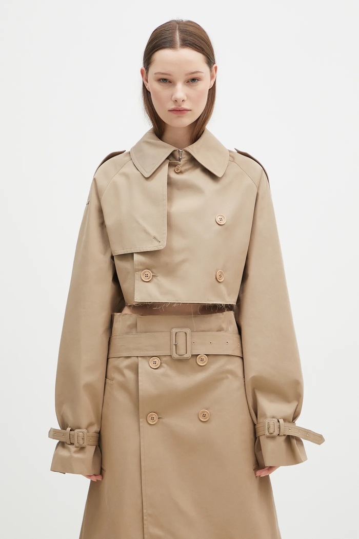 VETEMENTS jacket Deconstructed Trenchcoat without beige WA66JA400S