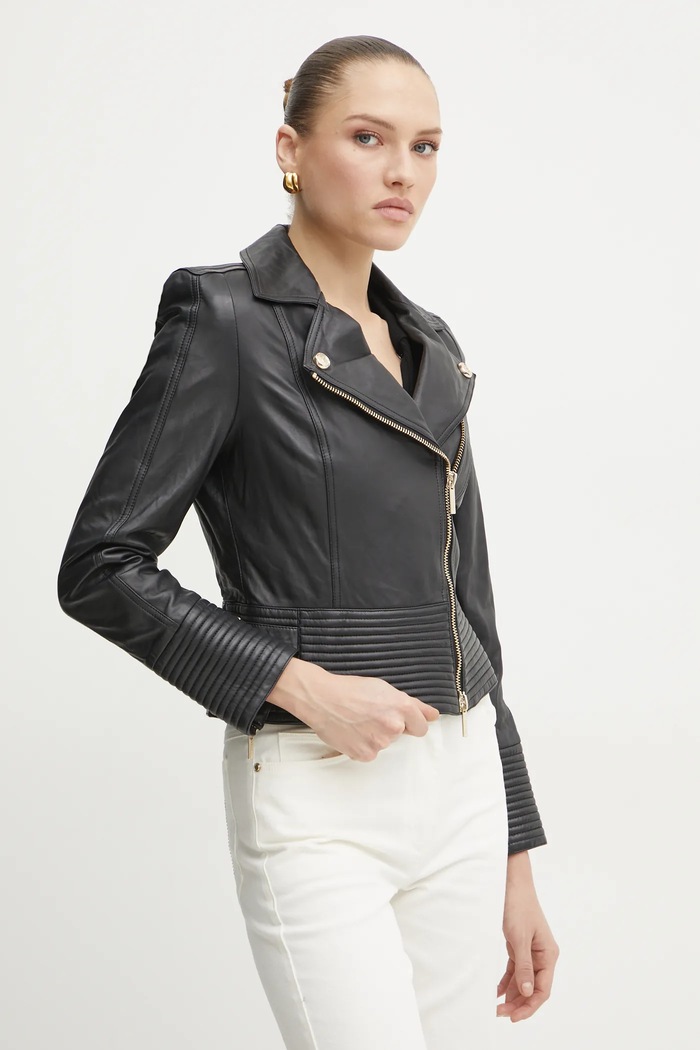 Marciano by Guess ramoneska skórzana PEGGY nieocieplane czarny 5RGL11.7167Z