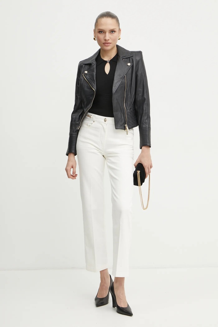 Marciano by Guess ramoneska skórzana PEGGY 5RGL11.7167Z czarny SS25