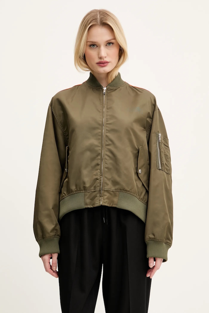 MM6 Maison Margiela giacca bomber non isolato verde S52AM0315.M35257