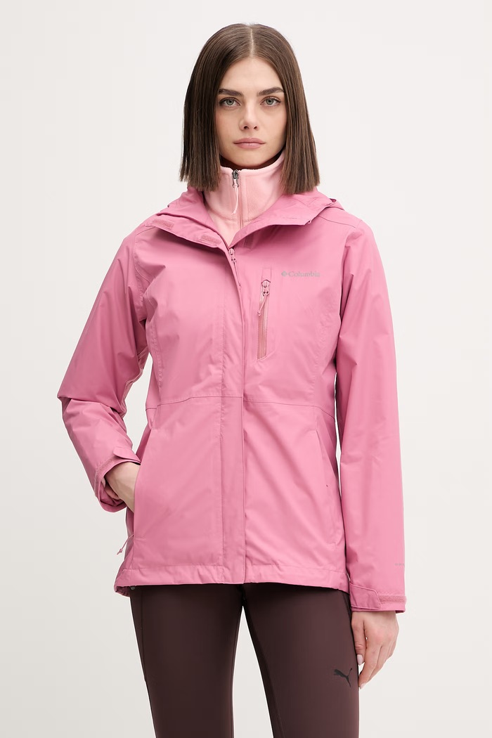 Μπουφάν Columbia Pouring Adventure ροζ 2117191