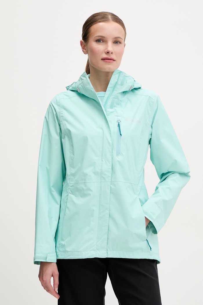 Outdoorová bunda Columbia Pouring Adventure nezateplené tyrkysová 2117191