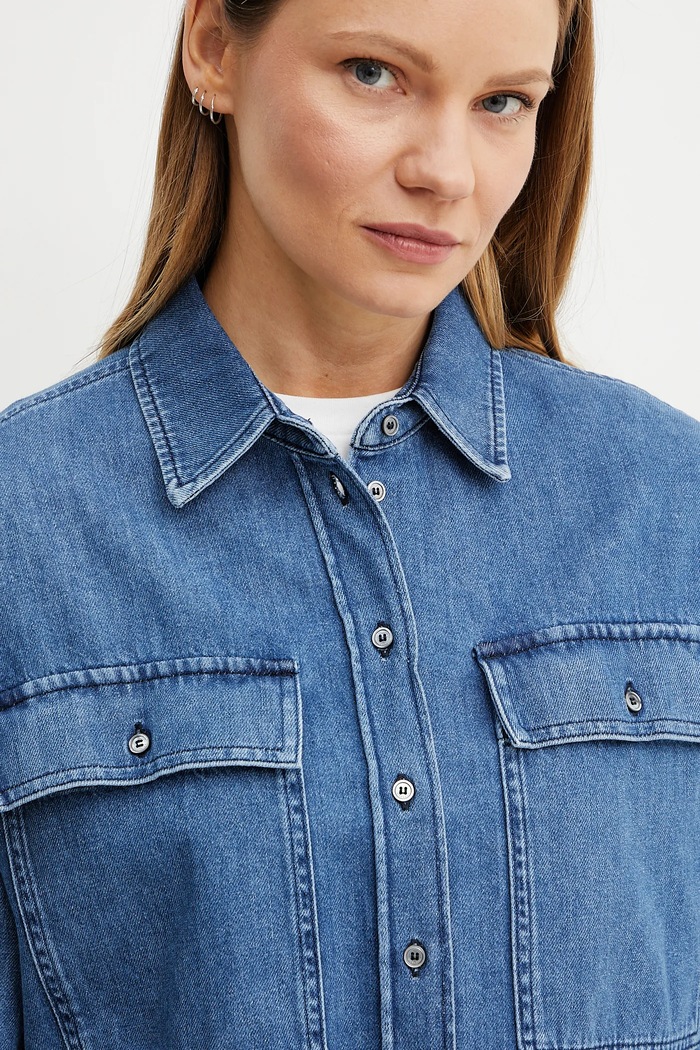 Weekend Max Mara camicia di jeans blu 2515111151600