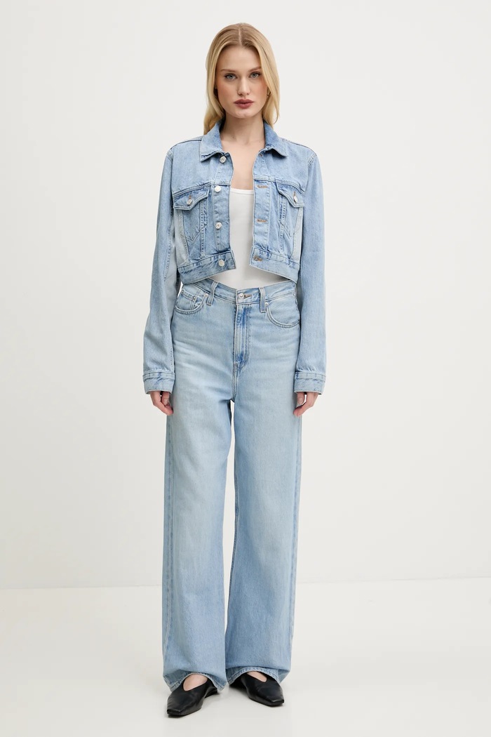 Rifľová bunda Moschino Jeans 0503.3719 modrá SS25