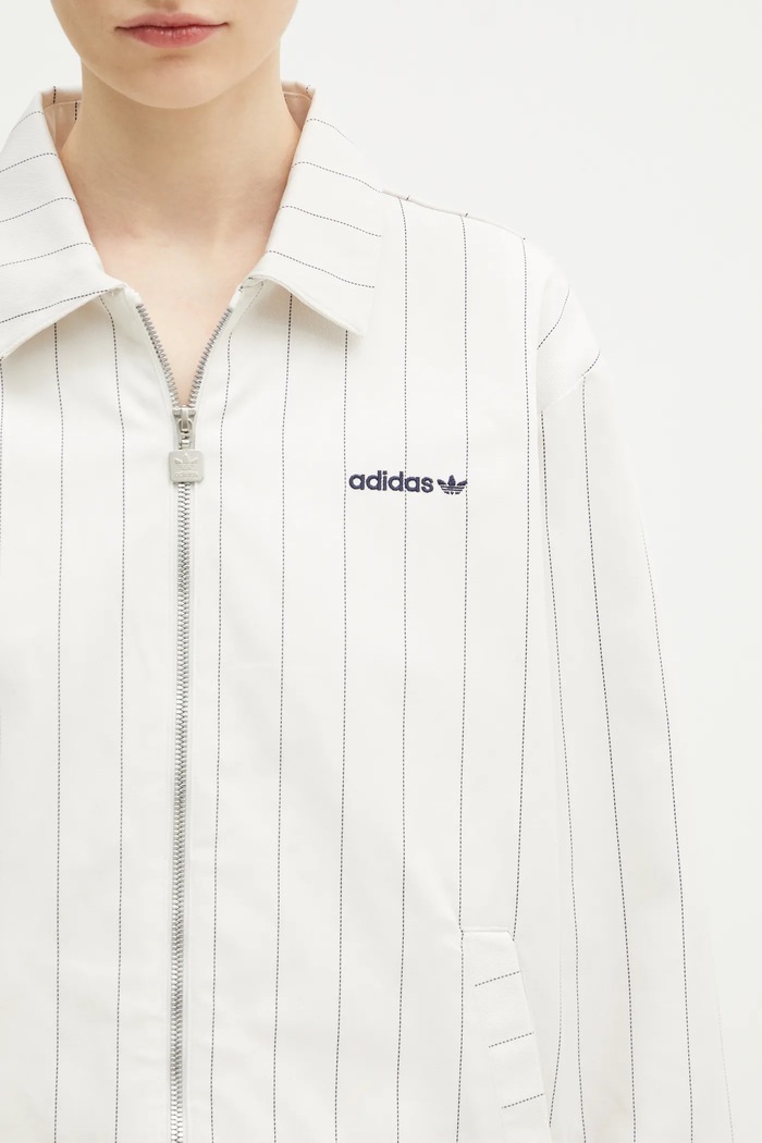 Bunda adidas Originals Pinstripe H Jacket béžová JJ3476