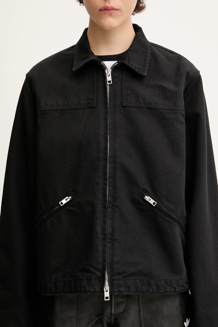 The North Face giacca in cotone Cedar Canvas Work nero NF0A8B99JK31