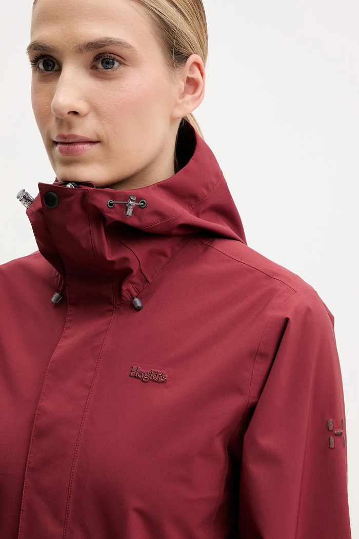 Nepremokavá bunda Haglöfs Breeze burgundské 607681