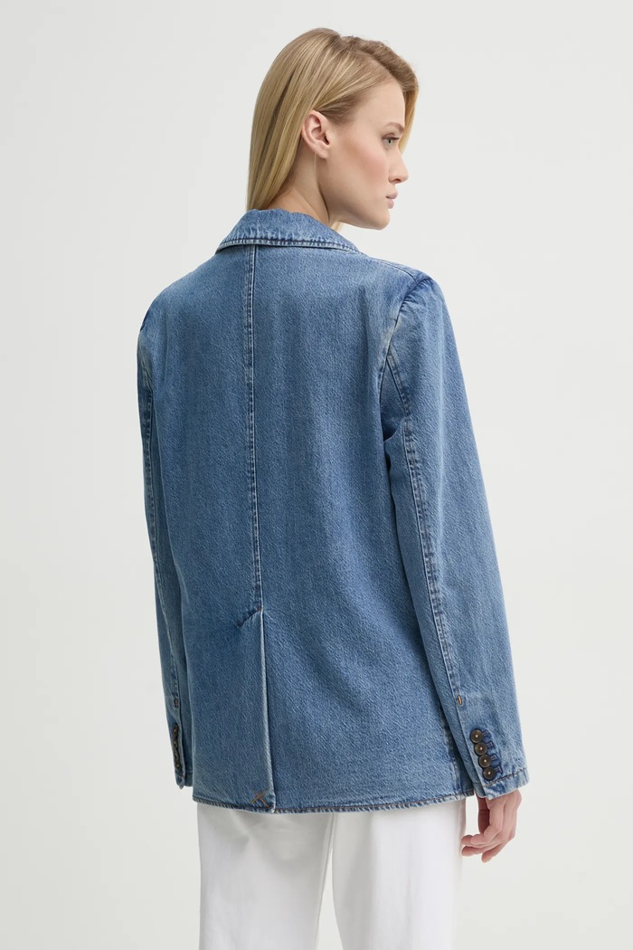 Odzież Levi's marynarka jeansowa STELLA RELAXED BLAZER 001FX niebieski