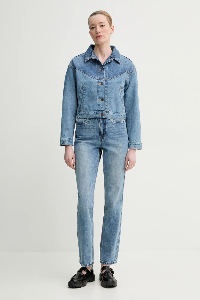 Bunda Levi's SHRUNKEN 90S TRCKR WSTRN 001WO modrá SS25