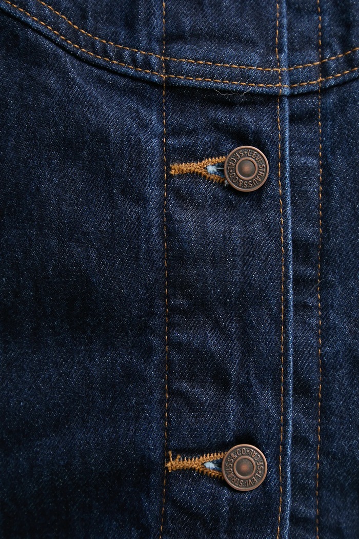 Levi's geaca SHRUNKEN 90S TRCKR WSTRN 001WO bleumarin