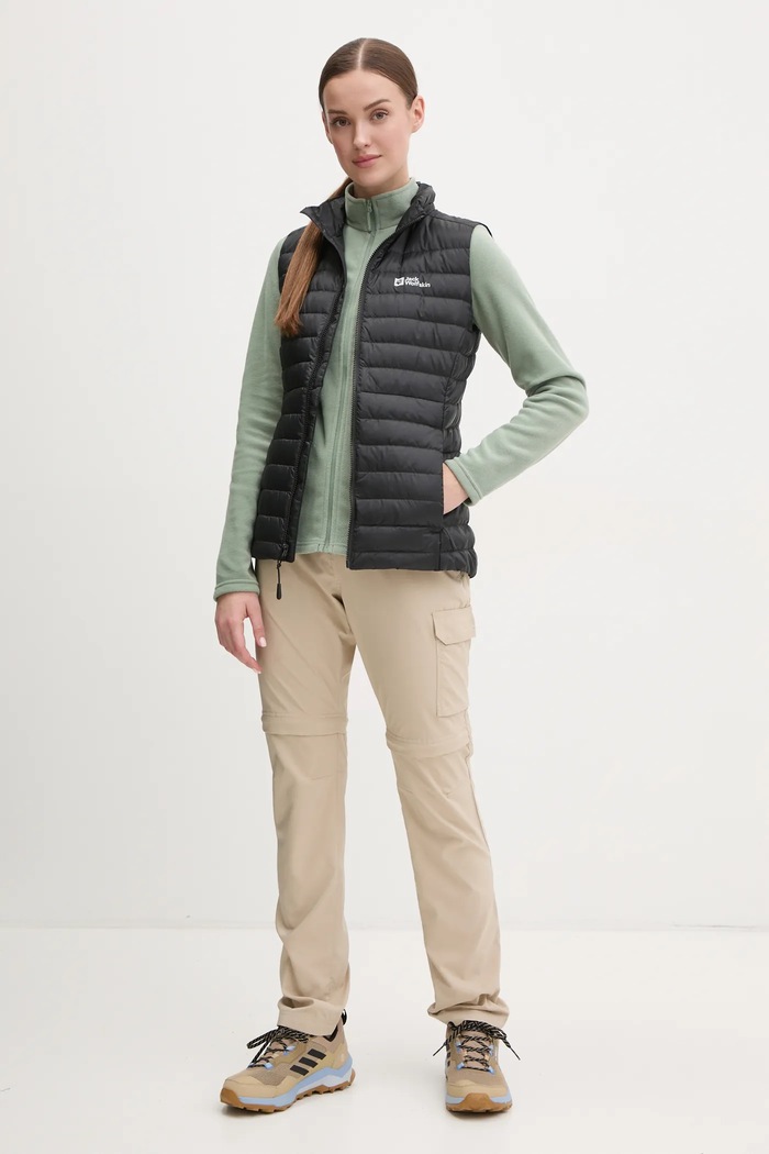 Αθλητικό πουπουλένιο γιλέκο Jack Wolfskin Pilvi Down 1207771 μαύρο SS25