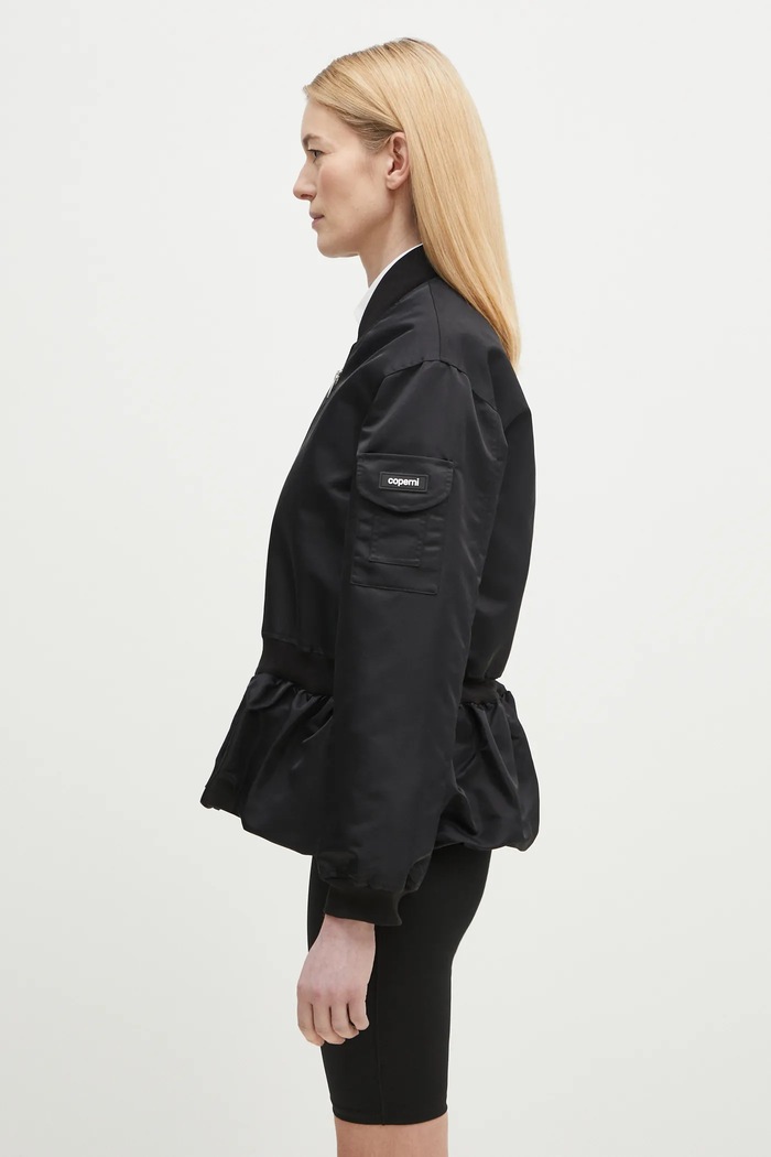 Coperni Gathered Hem Bomber COPBL24F3003 črna SS25