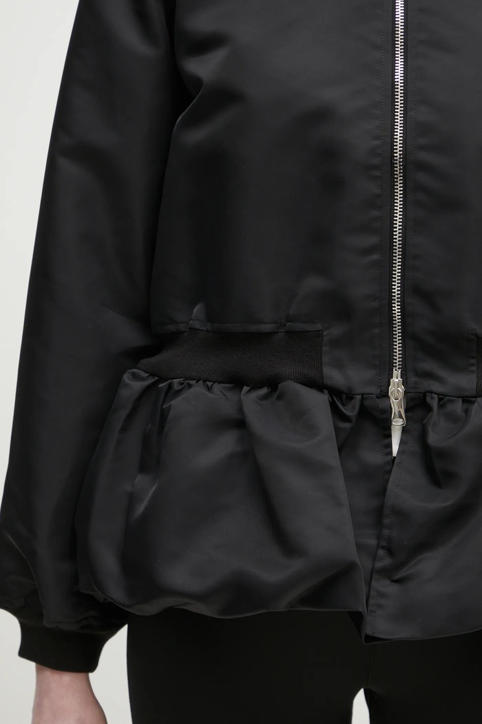 Coperni Gathered Hem Bomber črna COPBL24F3003