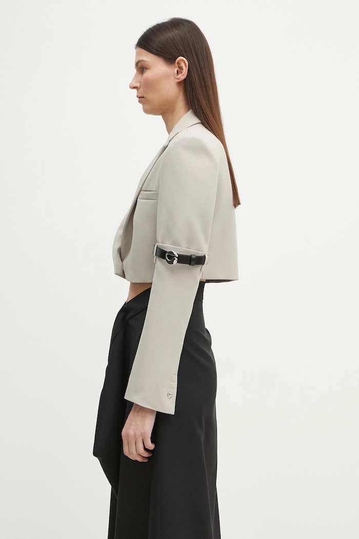 Coperni giacca Hybrid Cropped Tailored COPV74F3004 beige SS25