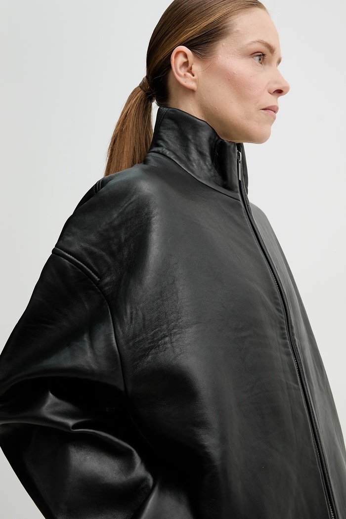 Remain geacă de piele 502882100 negru