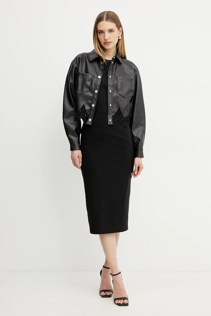 Guess Kurtka CLOTHILDE W5GL22.WH6P0 czarny SS25