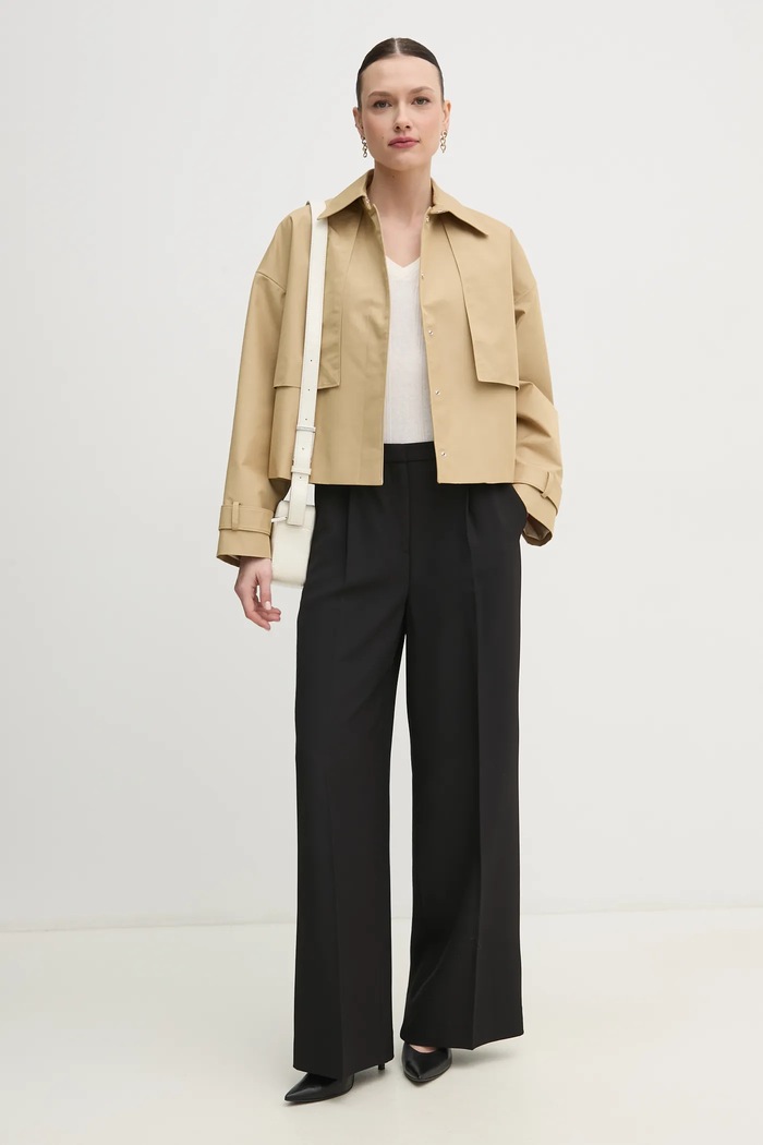 Kaput Calvin Klein K20K208379 bež SS25