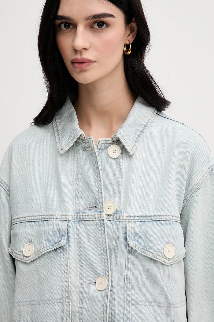 Rifľová bunda Tommy Hilfiger modrá WW0WW44410