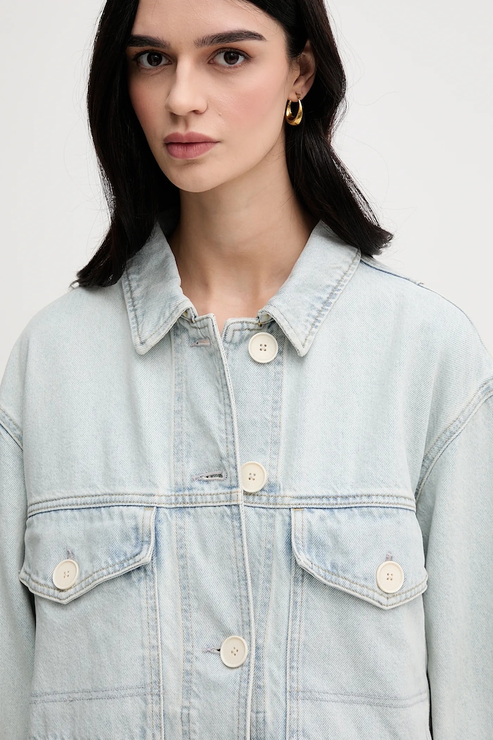 Rifľová bunda Tommy Hilfiger modrá WW0WW44410