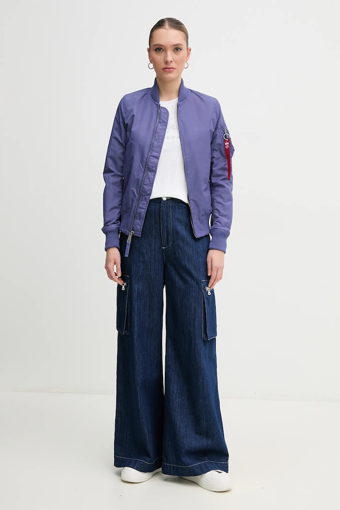 Bunda Alpha Industries MA-1 TT Wmn 141041 fialová SS25