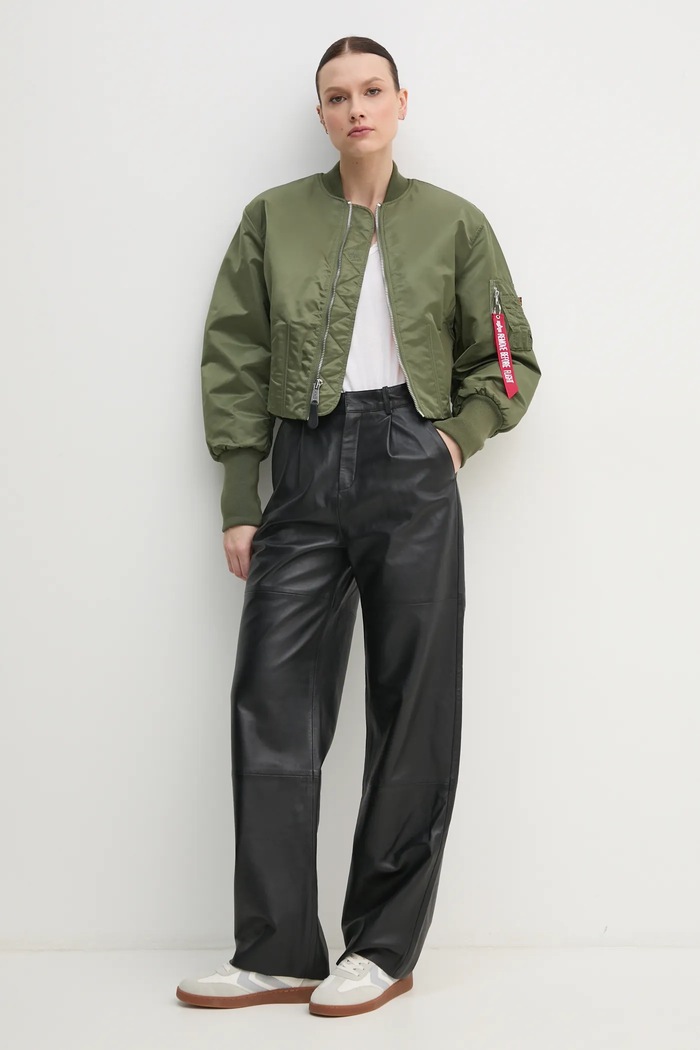 Alpha Industries bomber dzseki Waisted MA-1 Wmn 148003 zöld SS26
